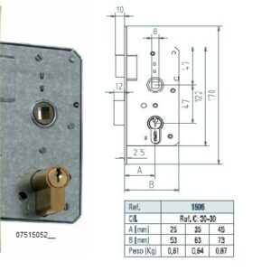 CERRADURA MCM 1505/2 25