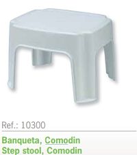 TABURETE COMODIN GRIS/BLANCO      TRILLA