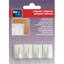 COLGADOR ADHESIVO VISILLOS BLANCO 4 U.2042-2