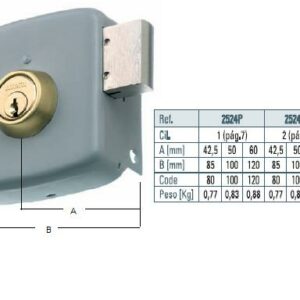 CERRADURA MCM 2524 08 PR IZDA
