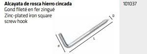 ESCARPIA ROSCADA 20X070           %